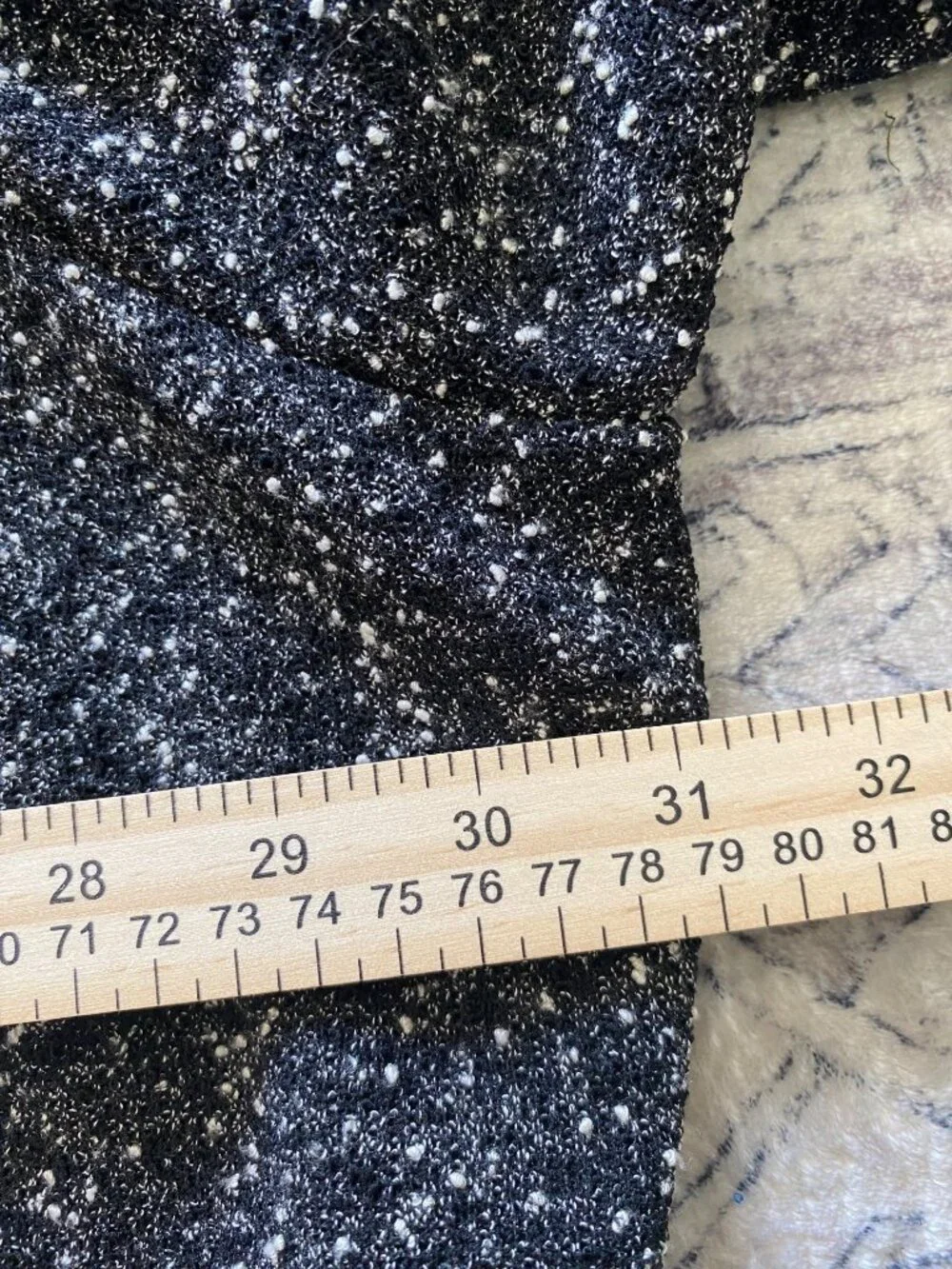 Roamans Womens Black & White Cardigan Jacket‎ Size 34W Button Front Textured Vtg